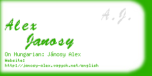 alex janosy business card